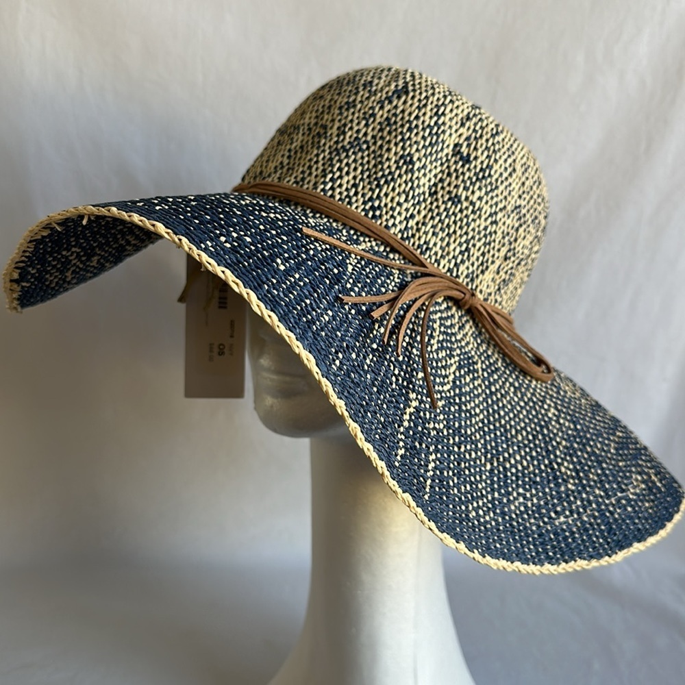 Pookie & Sebastian navy and beige round crown hat - Picture 6 of 6